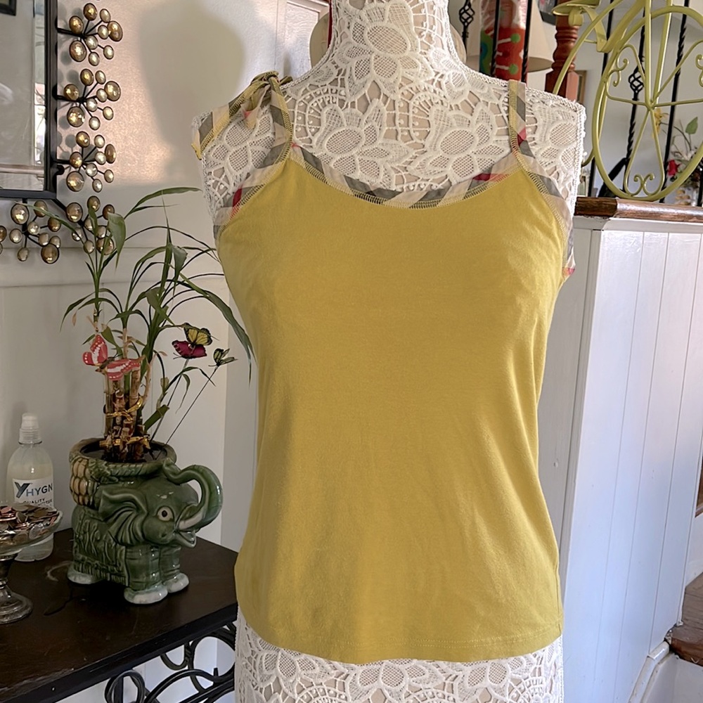 Authentic Burberry mustard yellow tank top